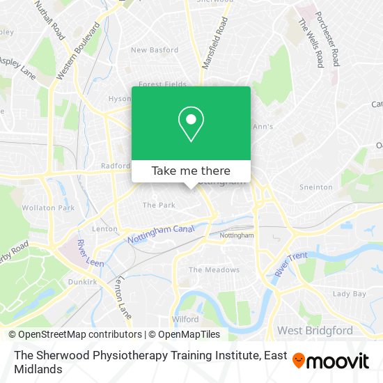 The Sherwood Physiotherapy Training Institute map