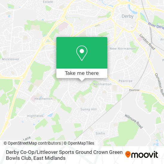 Derby Co-Op / Littleover Sports Ground Crown Green Bowls Club map
