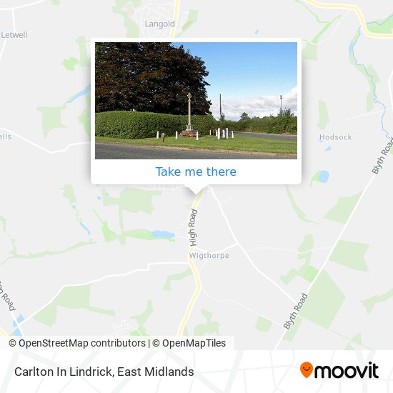 Carlton In Lindrick map