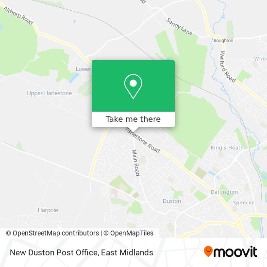 New Duston Post Office map