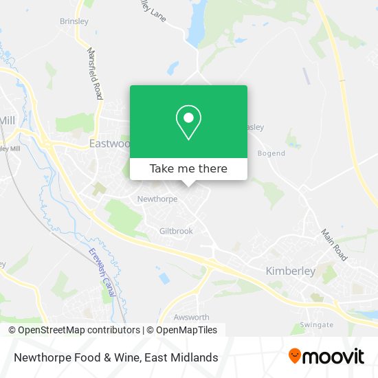Newthorpe Food & Wine map