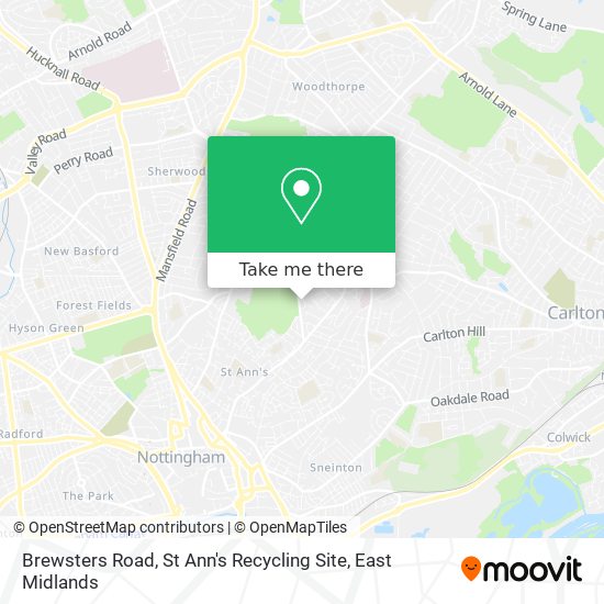 Brewsters Road, St Ann's Recycling Site map