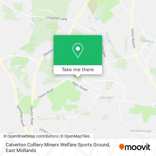 Calverton Colliery Miners Welfare Sports Ground map