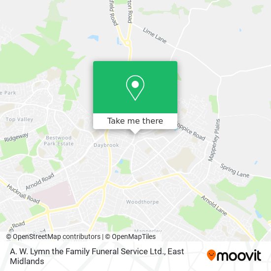 A. W. Lymn the Family Funeral Service Ltd. map