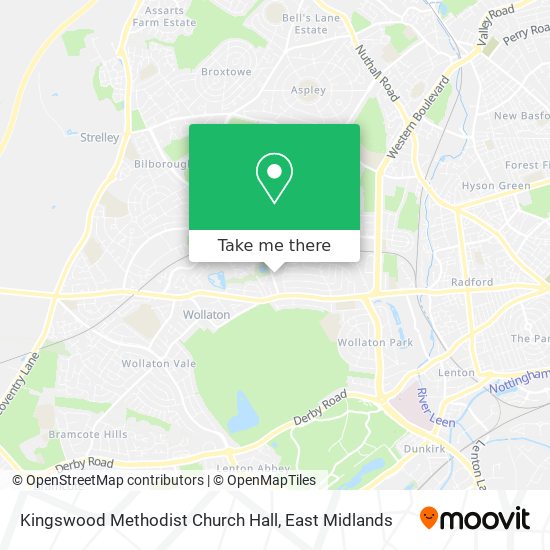 Kingswood Methodist Church Hall map