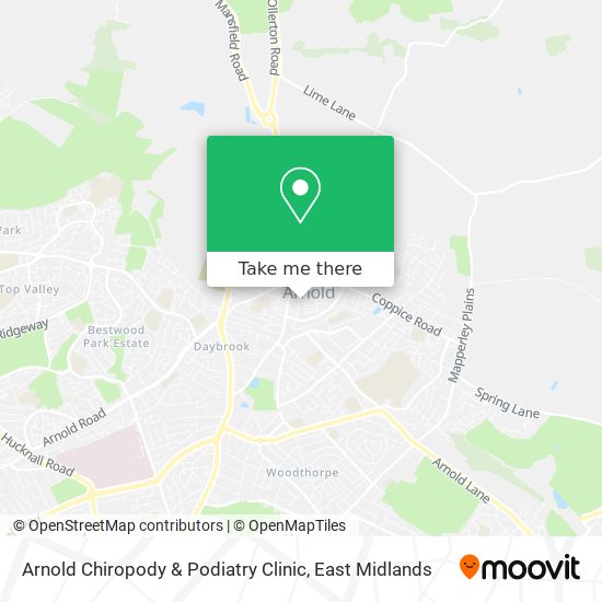 Arnold Chiropody & Podiatry Clinic map