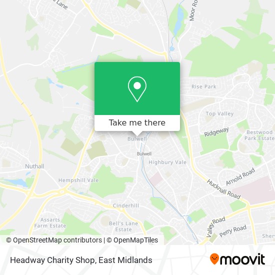 Headway Charity Shop map