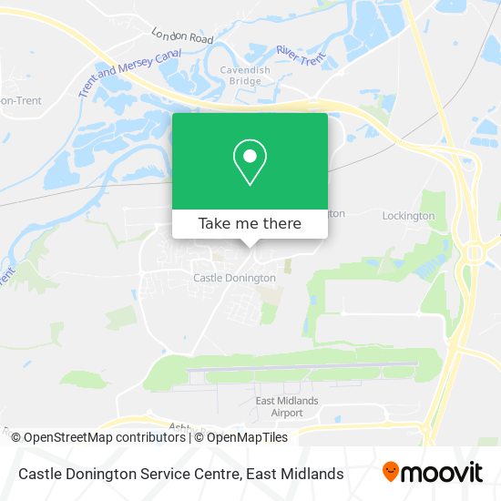 Castle Donington Service Centre map
