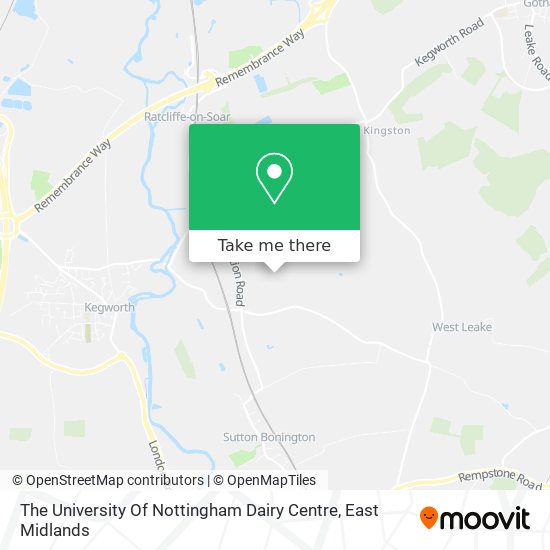The University Of Nottingham Dairy Centre map