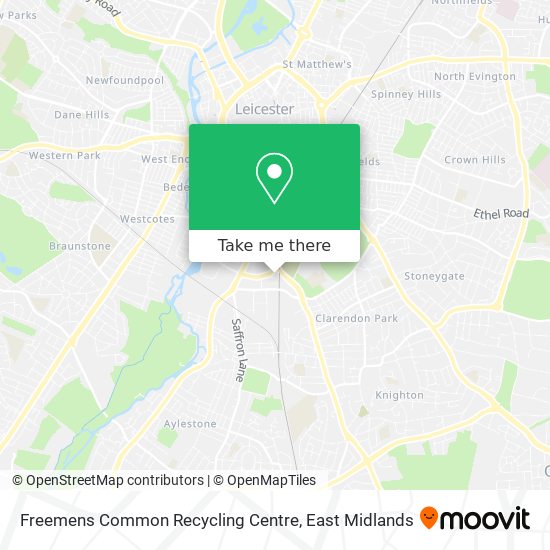 Freemens Common Recycling Centre map