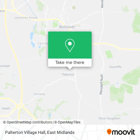 Palterton Village Hall map