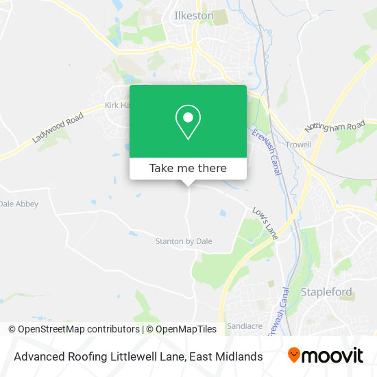 Advanced Roofing Littlewell Lane map