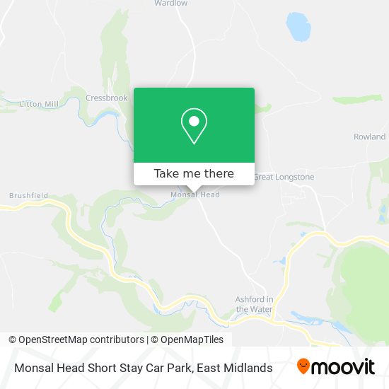 Monsal Head Short Stay Car Park map