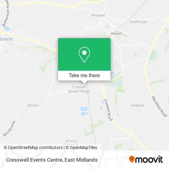 Cresswell Events Centre map
