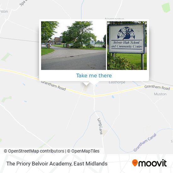 The Priory Belvoir Academy map