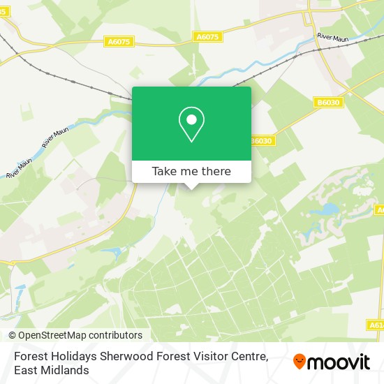 Forest Holidays Sherwood Forest Visitor Centre map