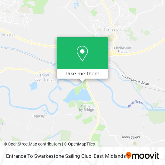 Entrance To Swarkestone Sailing Club map