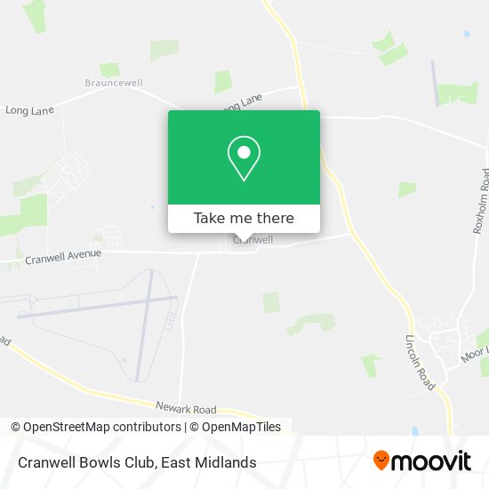 Cranwell Bowls Club map