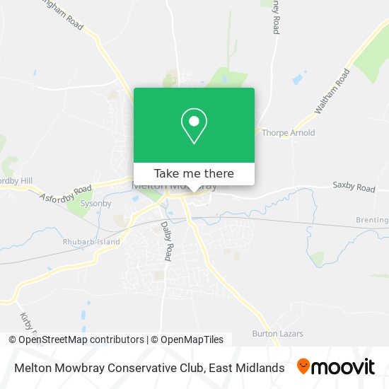 Melton Mowbray Conservative Club map