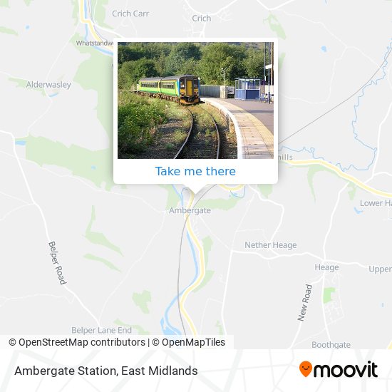 Ambergate Station map