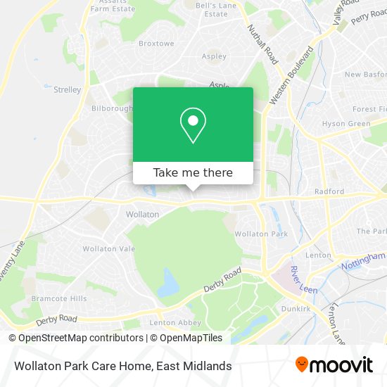 Wollaton Park Care Home map