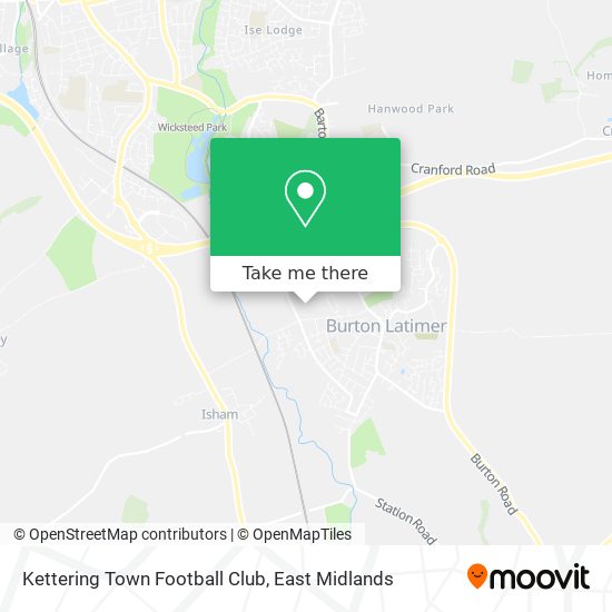 Kettering Town Football Club map