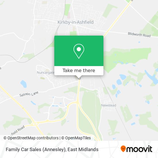 Family Car Sales (Annesley) map