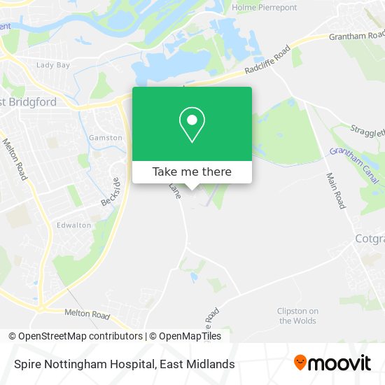 Spire Nottingham Hospital map