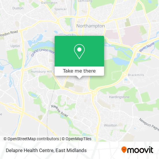 Delapre Health Centre map