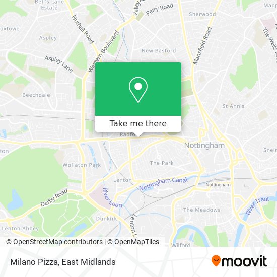 Milano Pizza map