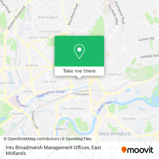Intu Broadmarsh Management Offices map