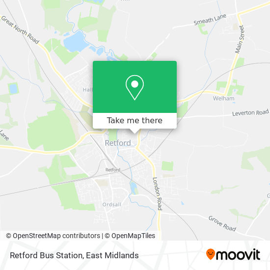 Retford Bus Station map