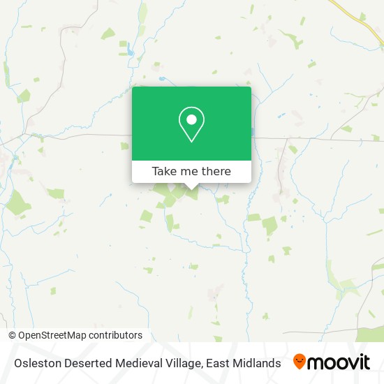 Osleston Deserted Medieval Village map