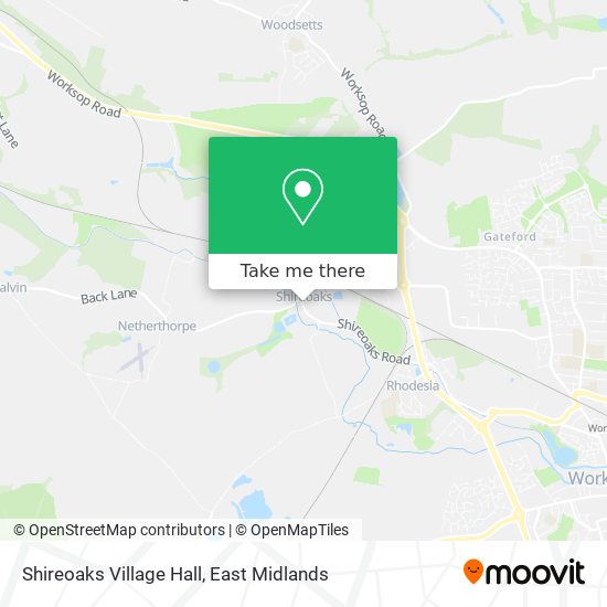 Shireoaks Village Hall map