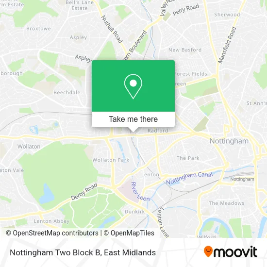 Nottingham Two Block B map