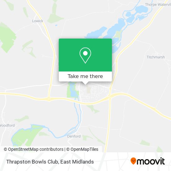 Thrapston Bowls Club map