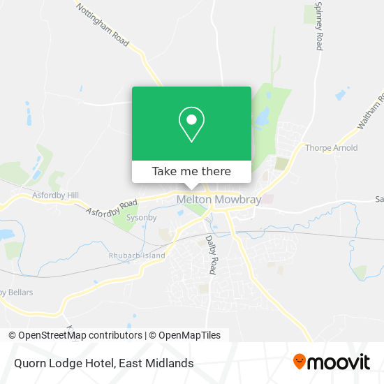 Quorn Lodge Hotel map