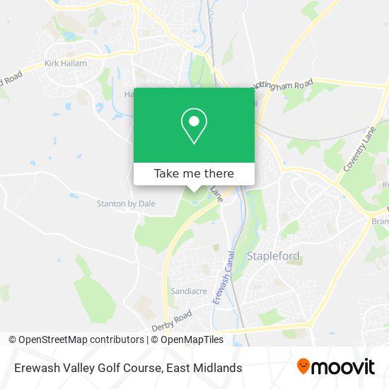 Erewash Valley Golf Course map