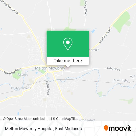 Melton Mowbray Hospital map