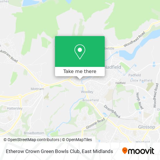 Etherow Crown Green Bowls Club map