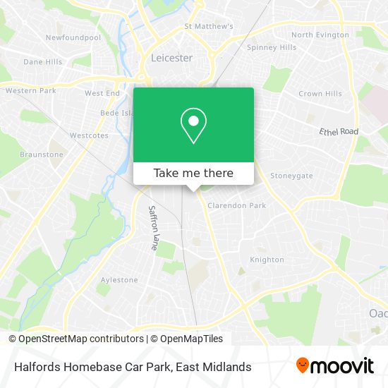 Halfords Homebase Car Park map