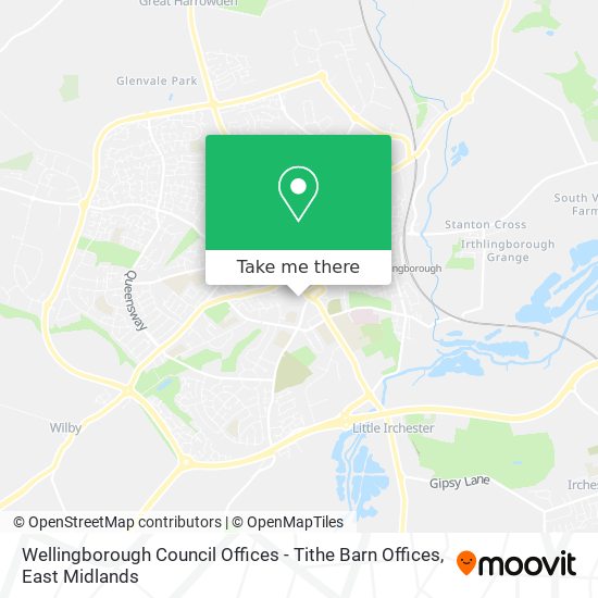 Wellingborough Council Offices - Tithe Barn Offices map