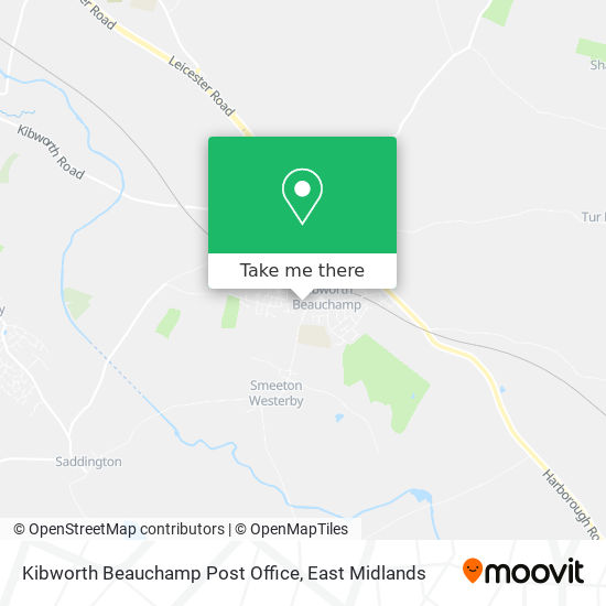 Kibworth Beauchamp Post Office map