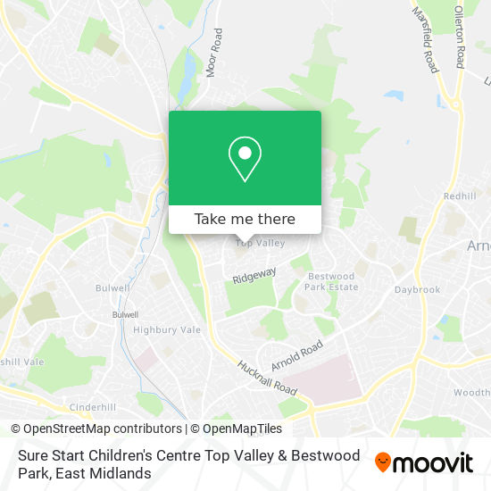 Sure Start Children's Centre Top Valley & Bestwood Park map