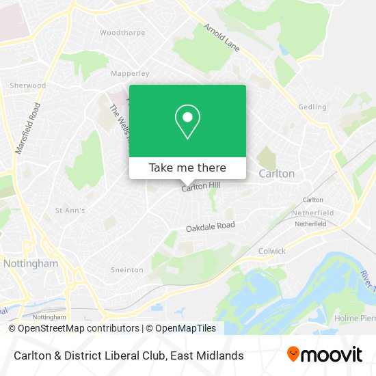Carlton & District Liberal Club map