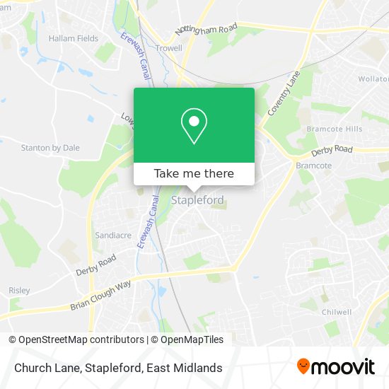 Church Lane, Stapleford map