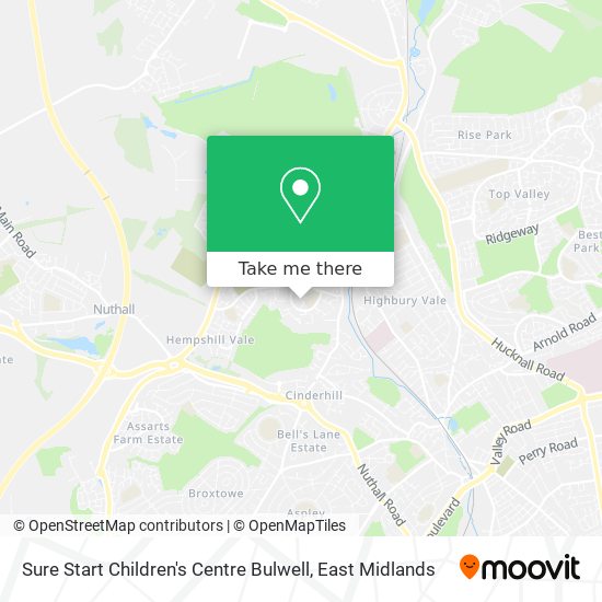 Sure Start Children's Centre Bulwell map