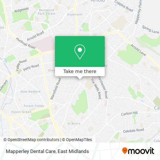 Mapperley Dental Care map