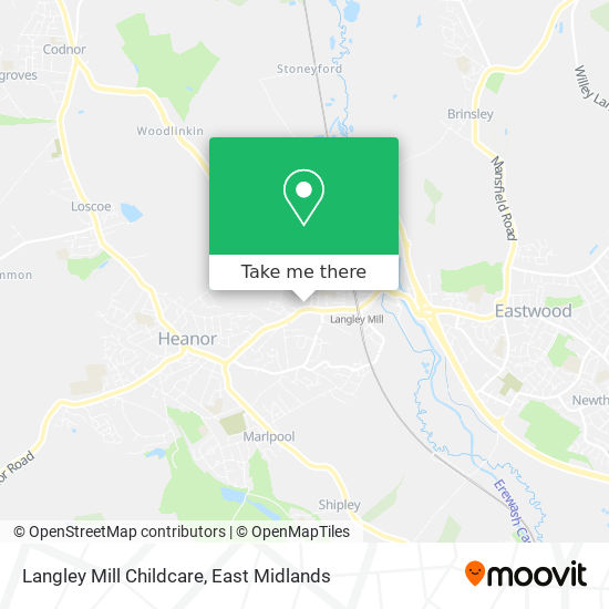 Langley Mill Childcare map