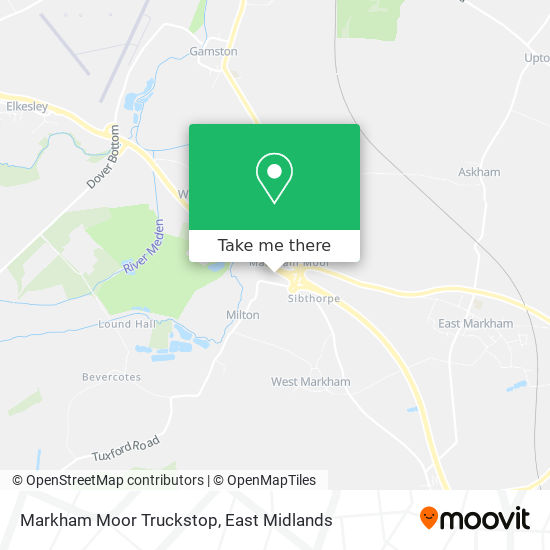 Markham Moor Truckstop map